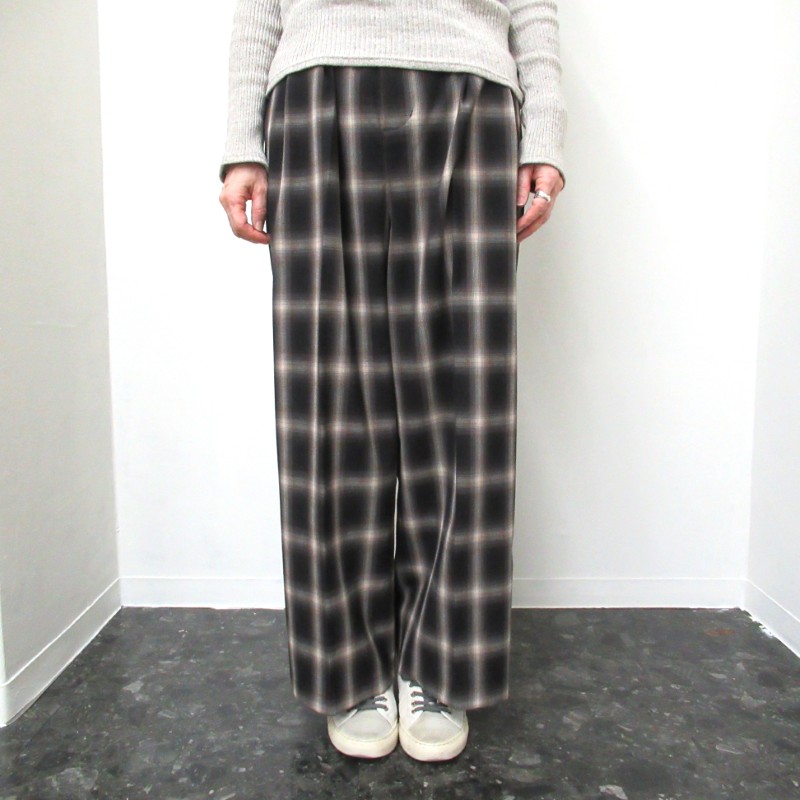 Audrey and john wad ハイウエスト後ゴムパンツ /BR350